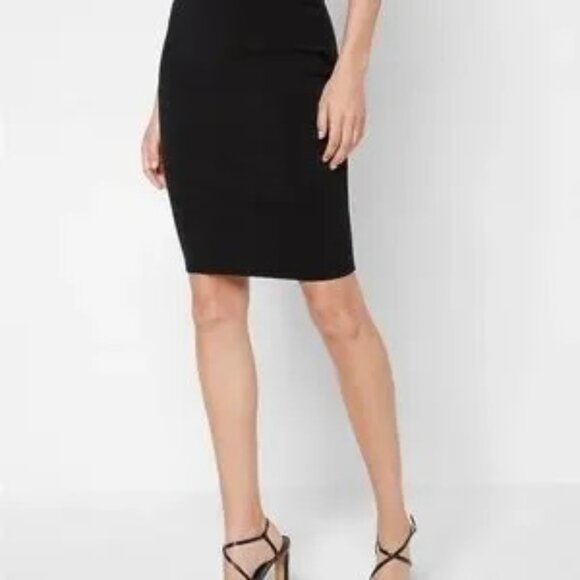 Express Black Body Contour Knee-Length Pencil Skirt SZ S NWT - Picture 2 of 9